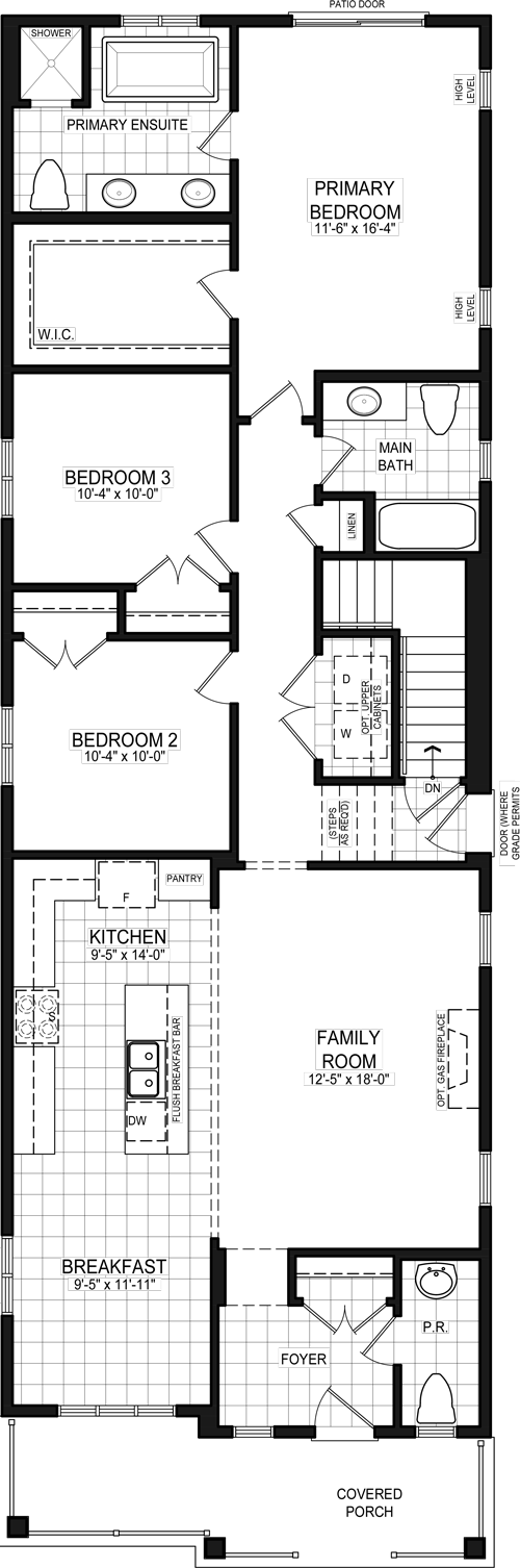 Elevation A floorplan