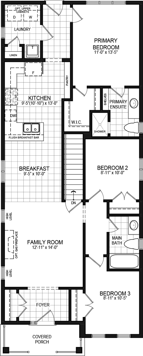 Elevation A floorplan
