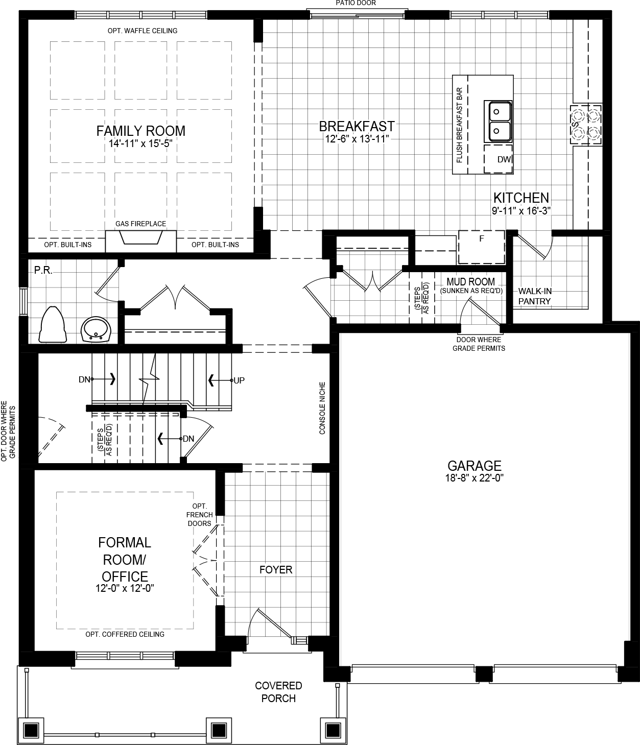 Elevation A floorplan