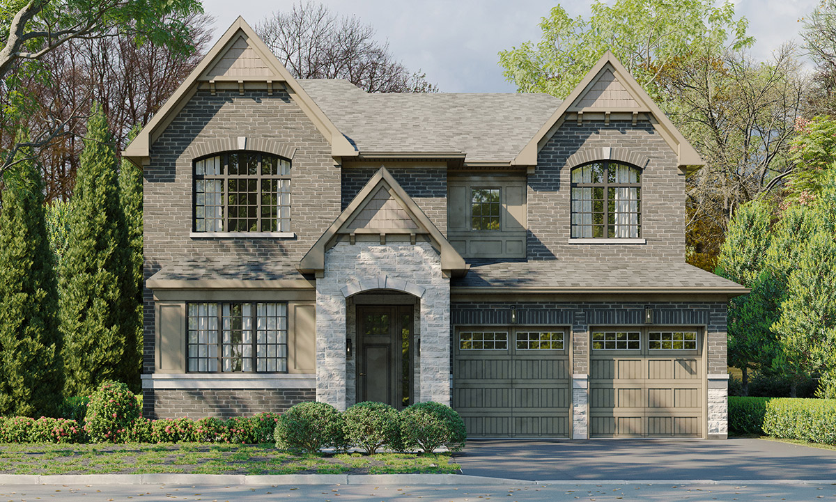 winter woods Elevation B Rendering